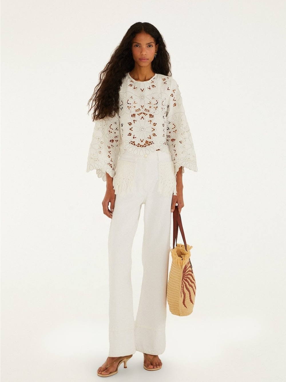 FARM RIO Twill Fringe Pocket Pants